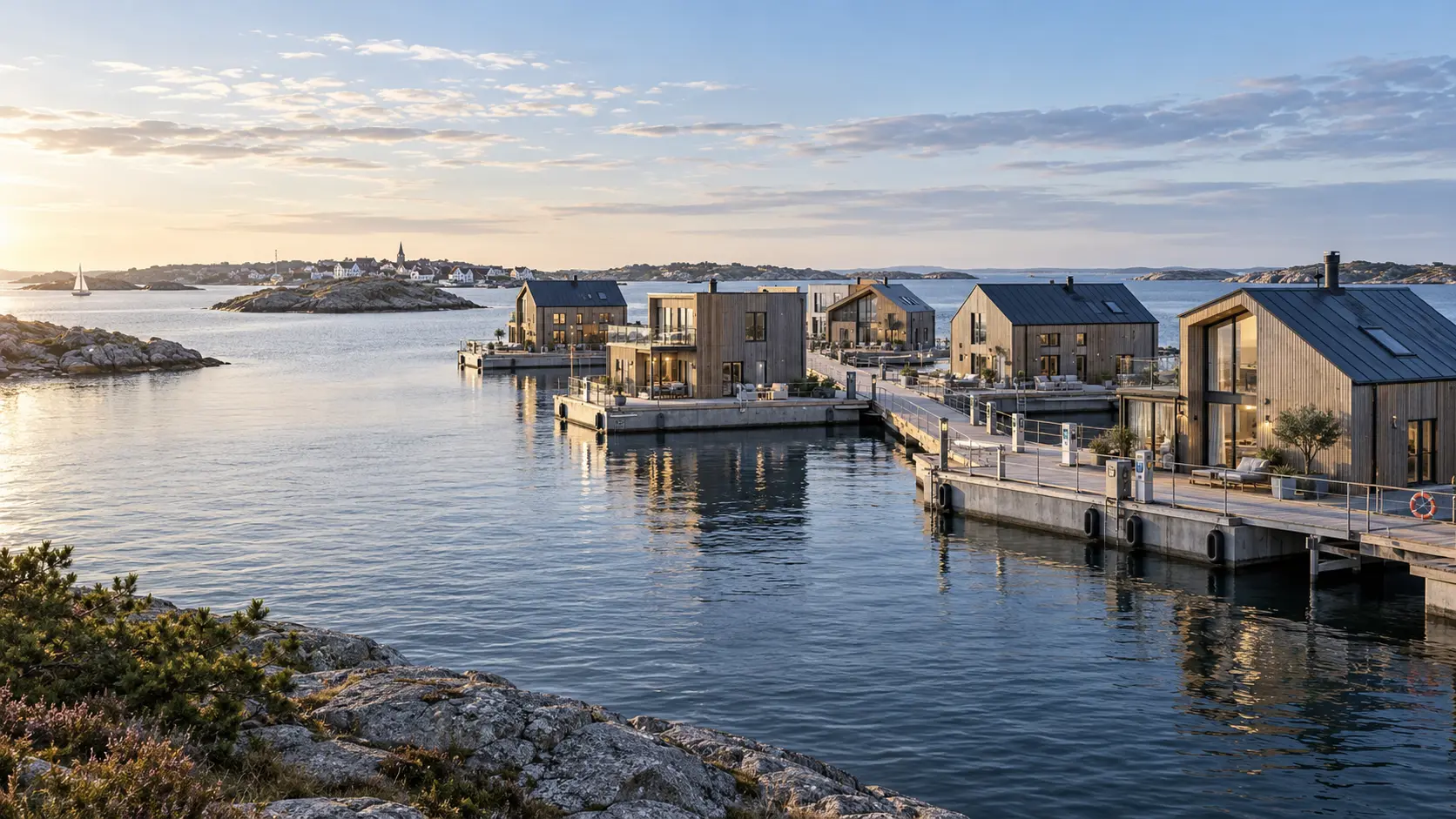 Concept visualization of a floating residential community